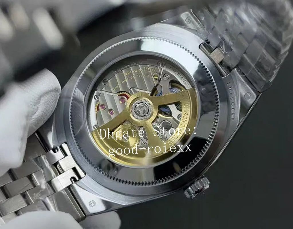 40Mm Men'S Blue White Watch Automatic Cal.7135 Movement Watches Men Flute Bezel Date Dweller 127336 Platinum 904L Steel 127334 Wristwatches