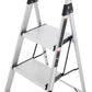 4 .5 Ft. Aluminum Dual Platform Step Ladder with Project Bucket ( 9 Ft. Reach ), 250 Lbs. Capacity Type I Duty Rating