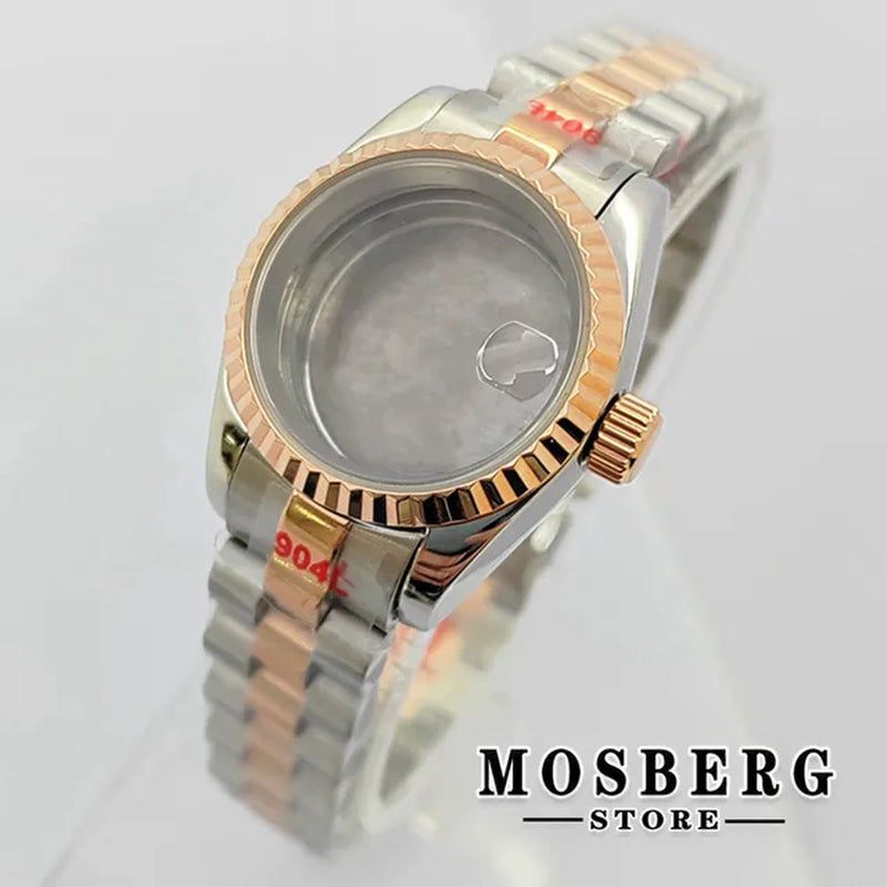 26Mm Watch Case Silver Gold Sapphire Glass Stainless Steel for NH05 NH06 NH05A NH06A Automatic Movement Accessories Parts