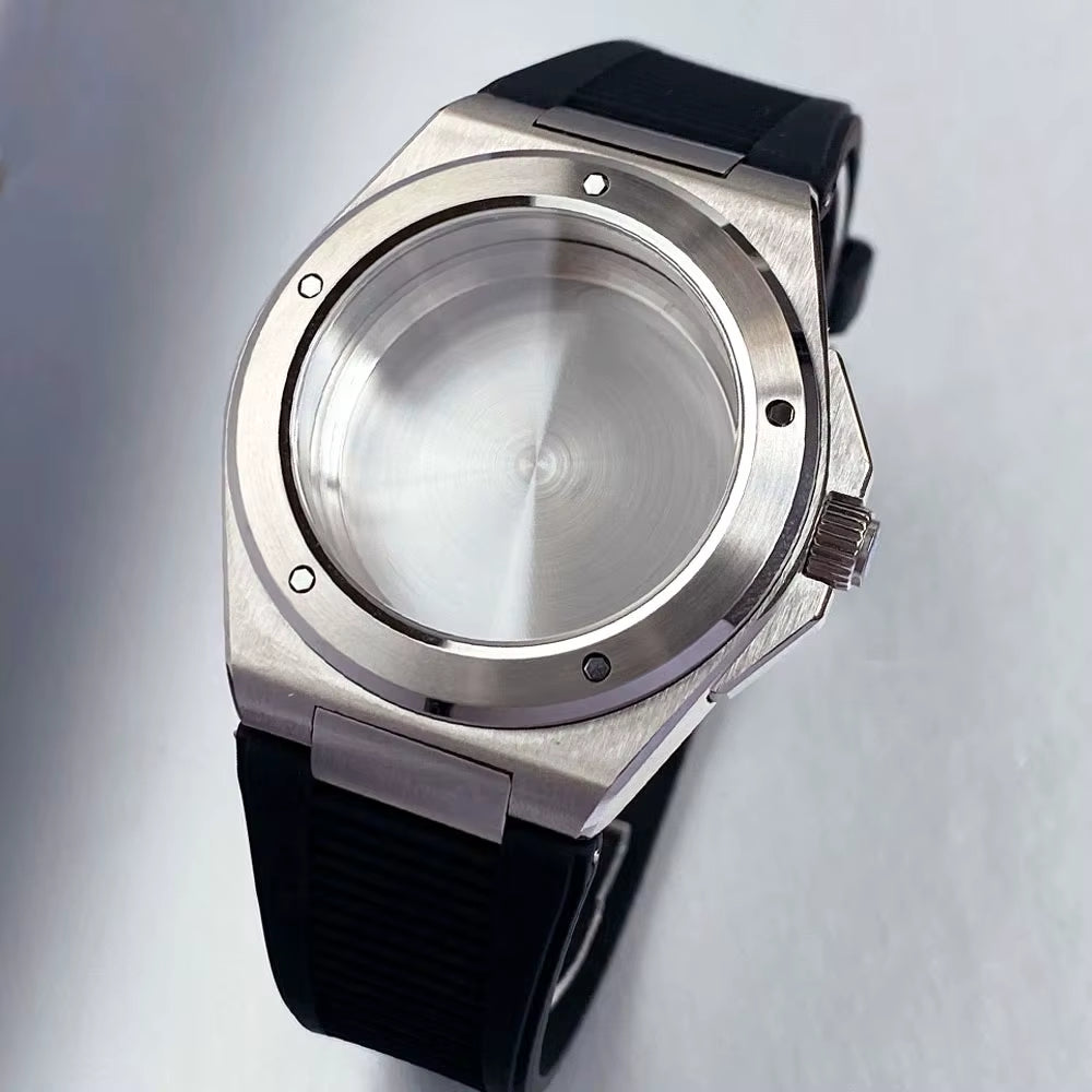 40Mm for Ingenieur IWC Style Mod Watch Case Sapphire Glass Fit NH35 NH36 Dive Men'S Wristwatch Accessories Parts Steel Bracelet