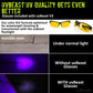 New V3 385-395Nm Black Light UV Flashlight - HIGH Power Upgraded Triple Broad Band Leds Best for Professional/Commercial Use - USA Stock - UK Design