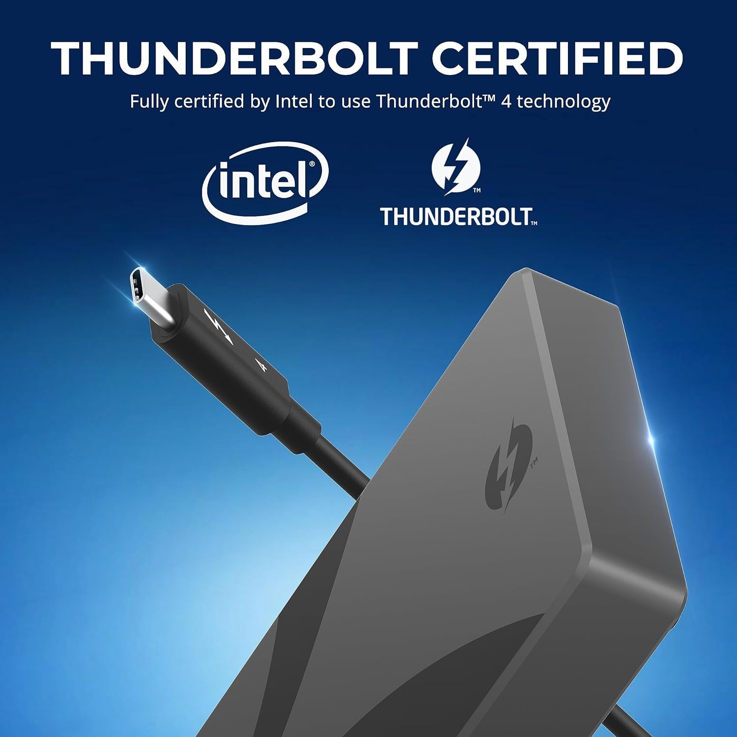 Thunderbolt 4 Hub, 60W Charging USB-C Dock for Laptops, 3X TB4 + 1X USB-A, Supports Dual 4K@60Hz or 8K@60Hz Display, Certified TB4 Cable, Macos/Windows Compatible (HB-TBT4)