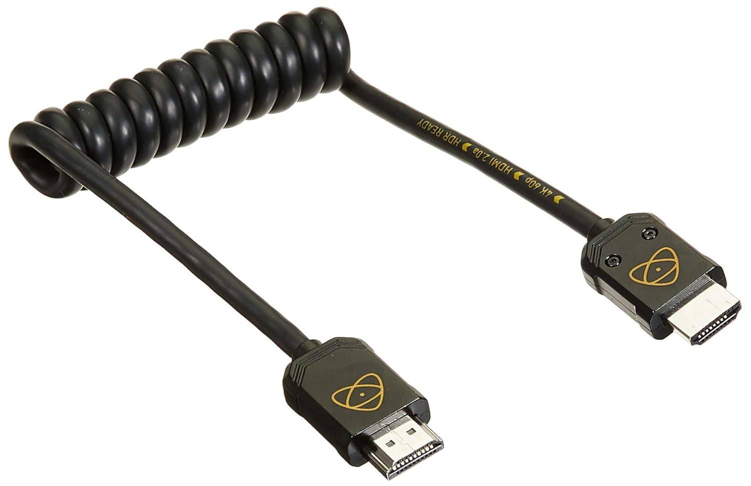 ATOMFLEX PRO HDMI Coiled Cable (Full to Full 30Cm) HDMI 2.0 Cable ATOM4K60C5