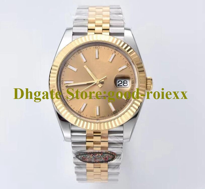 Men'S Watches Men Automatic Cal.3235 Clean Watch Water Resistant 41Mm Yellow Gold Cleanf Eta Wimbledon 126333 Wristwatches
