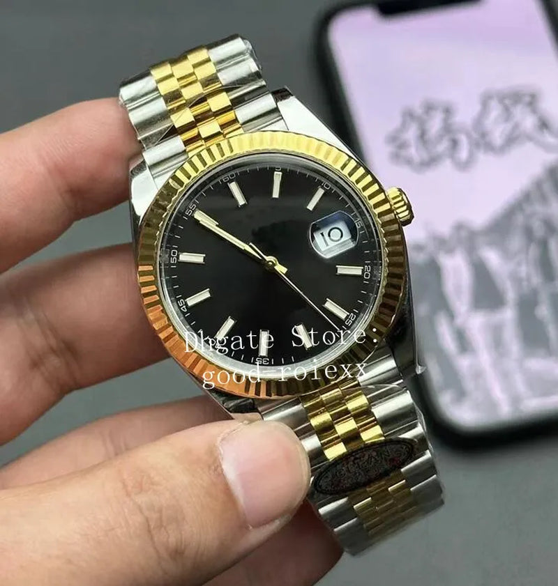 Men'S Watches Men Automatic Cal.3235 Clean Watch Water Resistant 41Mm Yellow Gold Cleanf Eta Wimbledon 126333 Wristwatches