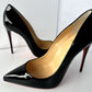 New Christian Louboutin Shoes so Kate 120MM Pumps Size 39 Black Patent Leather