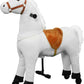 Ride on Horse for Kids, (41.33'' Height) Horse Ride on Toy, Riding Horse Rider Mechanical Walking Action Plush Animal for 7 Years Old to Adult, No Battery or Electricity, Max Load 187 LBS - BK