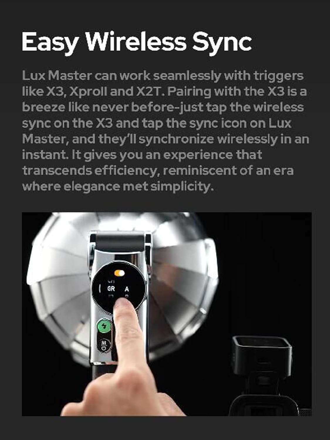 Lux Master Retro TTL HSS Camera Flash,Touch Screen,Wireless Sync, Built in Battery,2.4G Wireless X System Compatible with Sony/Nikon/Canon/Fuji/Leica/Sigma/Panasonic