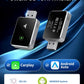 Wireless Carplay Adapter, 2025 Upgraded 2-In-1 Mini Size Carplay & Android Auto, Convert Wired to Wireless with USB & Usb-C/Type-C, Plug & Play, Stable Control & No Delay, with Iphone & Android