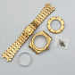 41Mm NH35 Case 31.8Mm Dial Pointers Gold Plated Stainless Steel Strap Bracelet for OAK NH35 Movement Assembly Watch Accessories