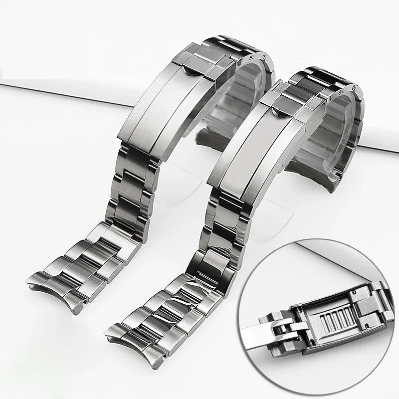 Watch Bracelet for Rolex SUBMARINER DAYTONA SUP GMT Men Fine-Tuning Pull Button Clasp 904L Stainless Steel Watch Chain 20Mm