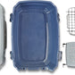 - 2-Door Top-Load Hard-Sided Dogs, Cats Pet Travel Carrier, Gray & Blue, 22.8"L X 15.0"W X 13.0"H