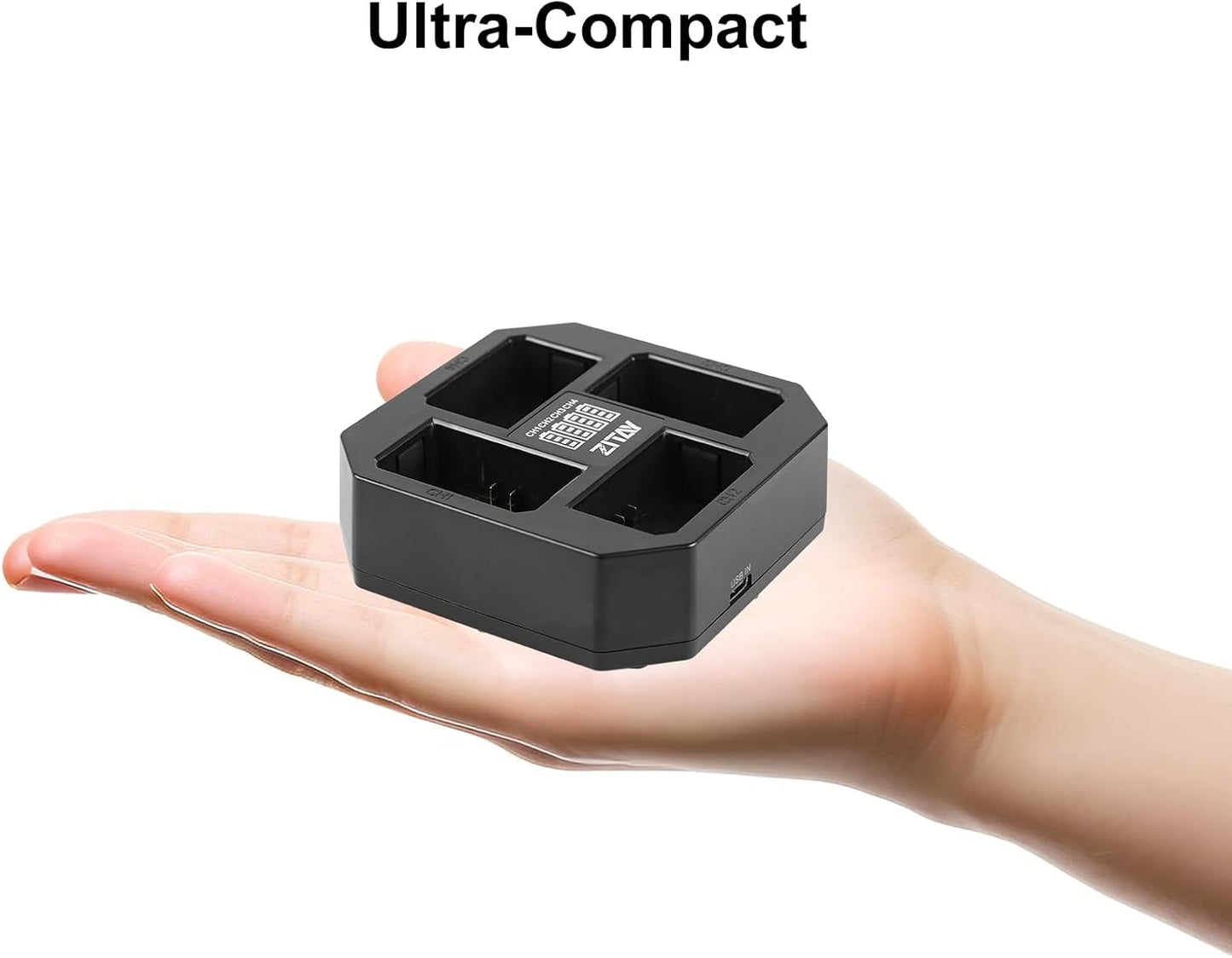 4-Channel Type C Fast Charging Station with PD 65W Quick Charger Adapter for Sony NP-FZ100 Batteries,Compatible with Sony A9 A7III A7RIII Cameras,With LCD Display (Kit)