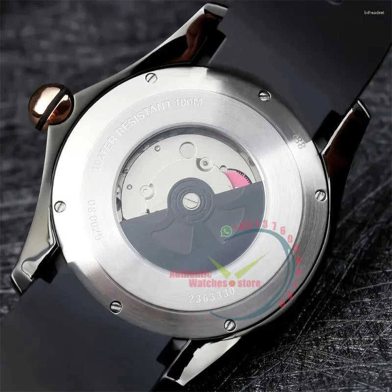 Wristwatches 2024 Luxury Bubble Watch Vintage Automatic Watches Men 46Mm Mechanical Art Eye Ball Dial Clocks Designer Reloj Hombre