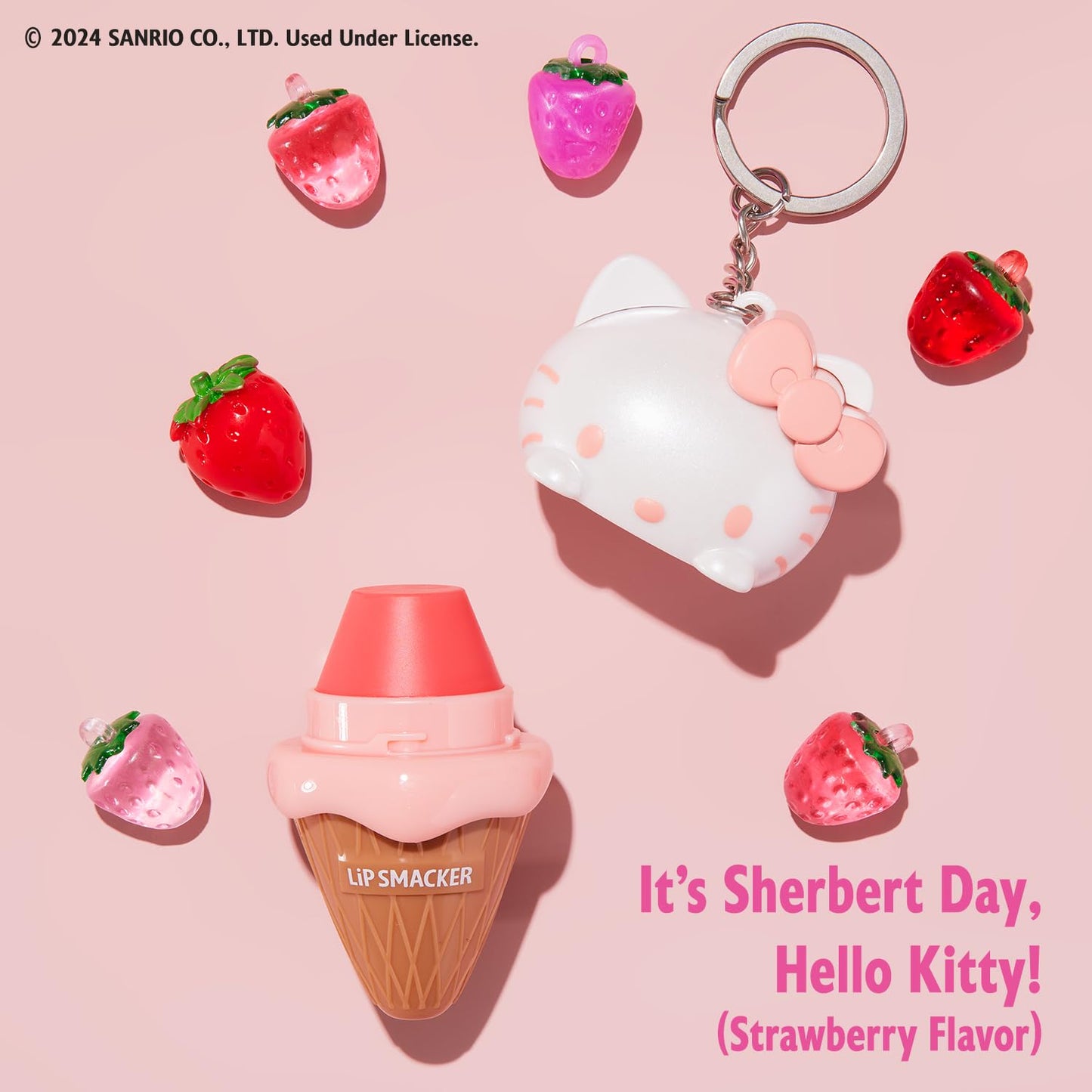 Hello Kittylip Balm, Ice Cream Flavored Moisturizing, Smoothing Soft Shine, Hydrating & Protecting Fun Tasty Flavors, Cruelty-Free & Vegan - Ice Cream