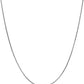 Honolulu Jewelry 14K Real Solid White Gold 0.5Mm or 1Mm Box Chain Necklace, 16" - 24"