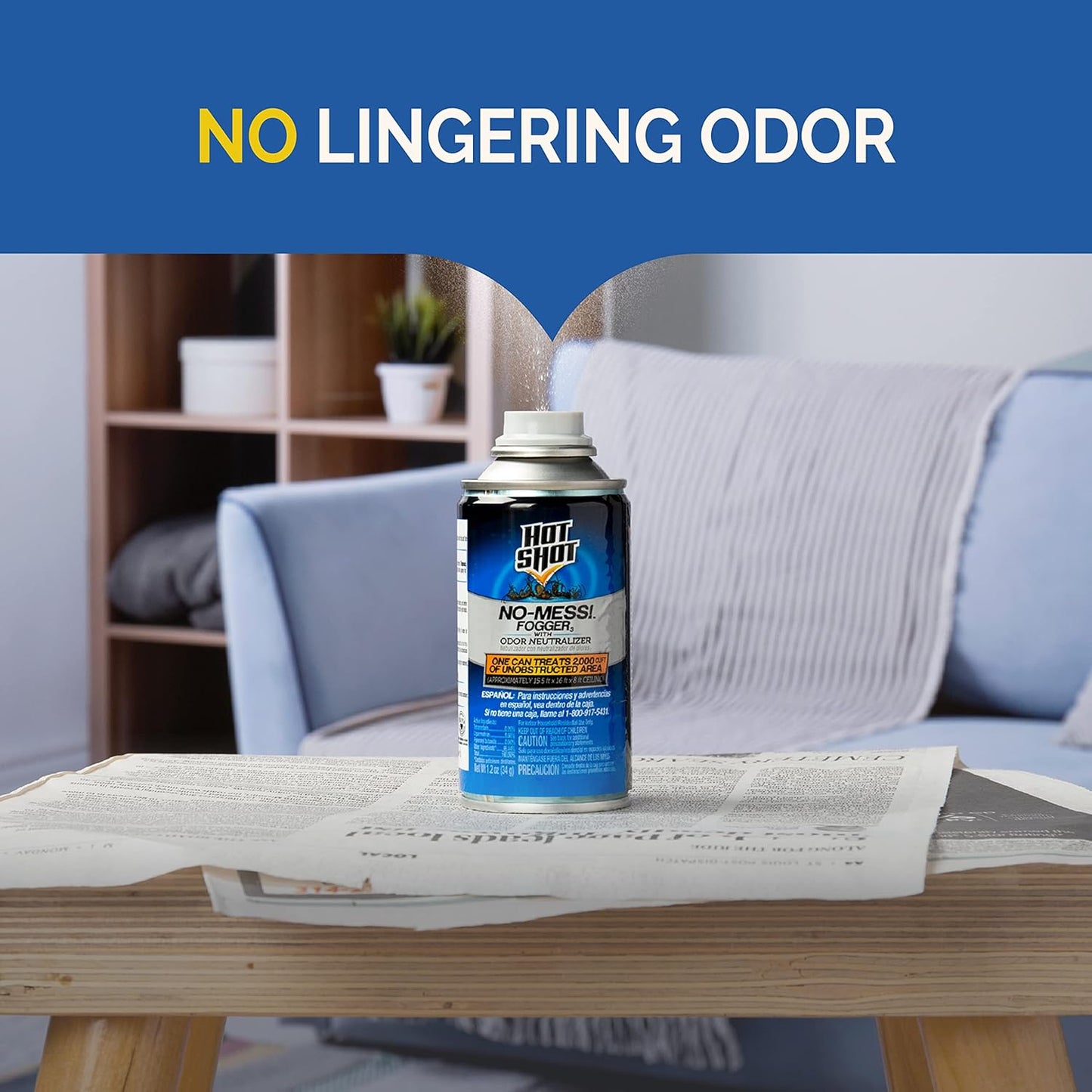 No-Mess! Fogger with Odor Neutralizer, Kills Hidden Bugs, No Need to Turn off Pilot Lights 3 Count (Pack of 6)