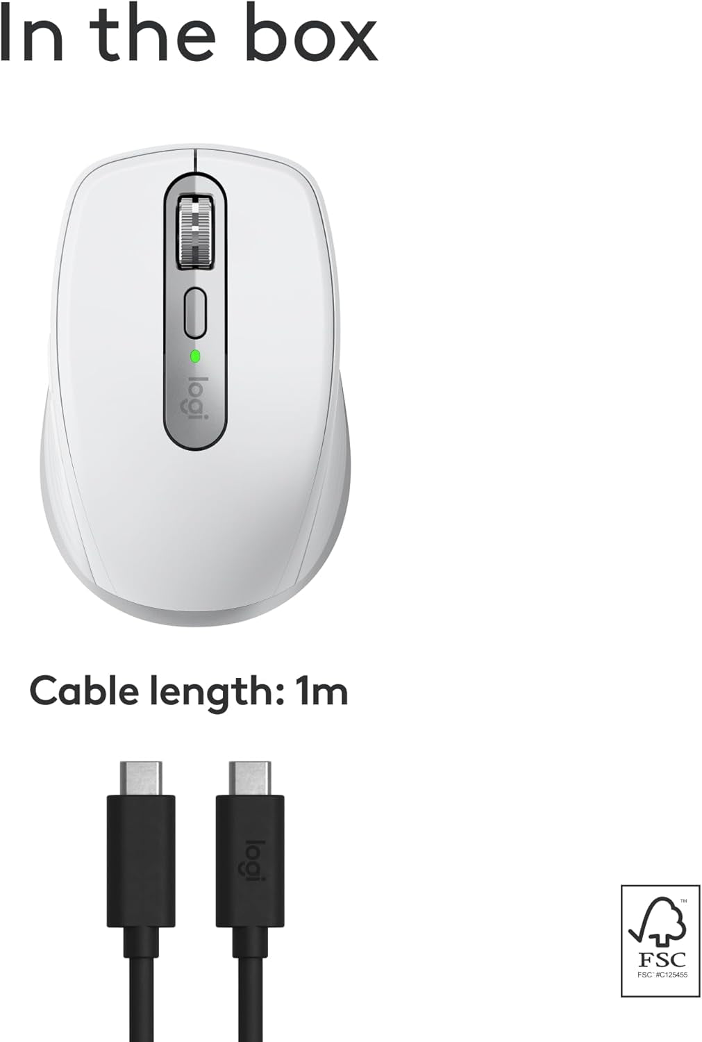 MX Anywhere 3S for Mac, Compact Wireless Bluetooth Mouse, 8K DPI Any-Surface Tracking, Quiet Clicks, USB C, Wireless Mouse for Macbook Pro, Macbook Air, Imac, Ipad - Pale Grey