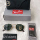 Ray-Ban Hexagonal RB3548 Gold Frame/ Green G15 Sunglasses