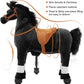 Ride on Horse for Kids, (41.33'' Height) Horse Ride on Toy, Riding Horse Rider Mechanical Walking Action Plush Animal for 7 Years Old to Adult, No Battery or Electricity, Max Load 187 LBS - BK