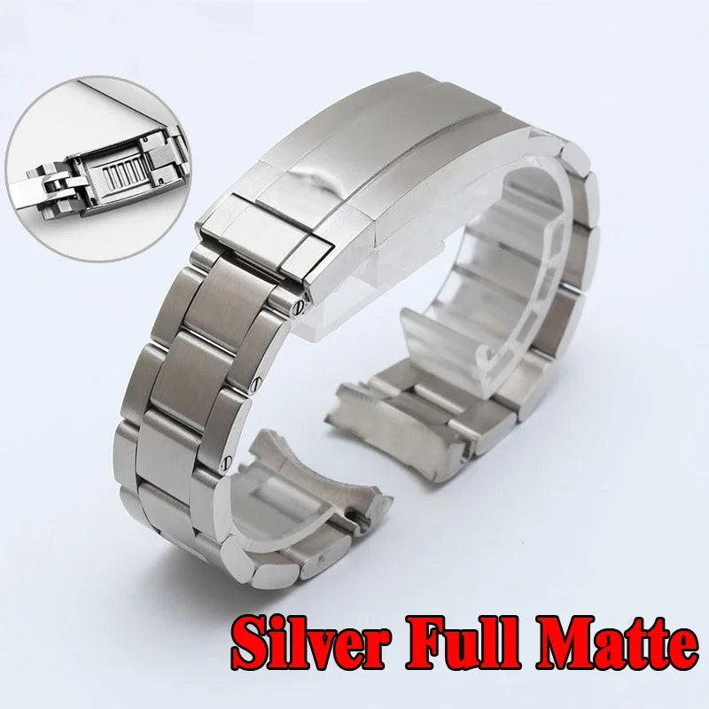 Watch Bracelet for Rolex SUBMARINER DAYTONA SUP GMT Men Fine-Tuning Pull Button Clasp 904L Stainless Steel Watch Chain 20Mm