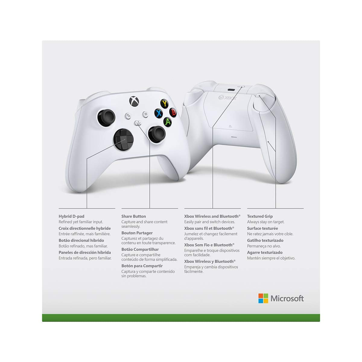 Xbox Series S or X Wireless Controller Robot White plus VGSION Battery