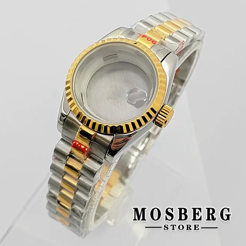 26Mm Watch Case Silver Gold Sapphire Glass Stainless Steel for NH05 NH06 NH05A NH06A Automatic Movement Accessories Parts