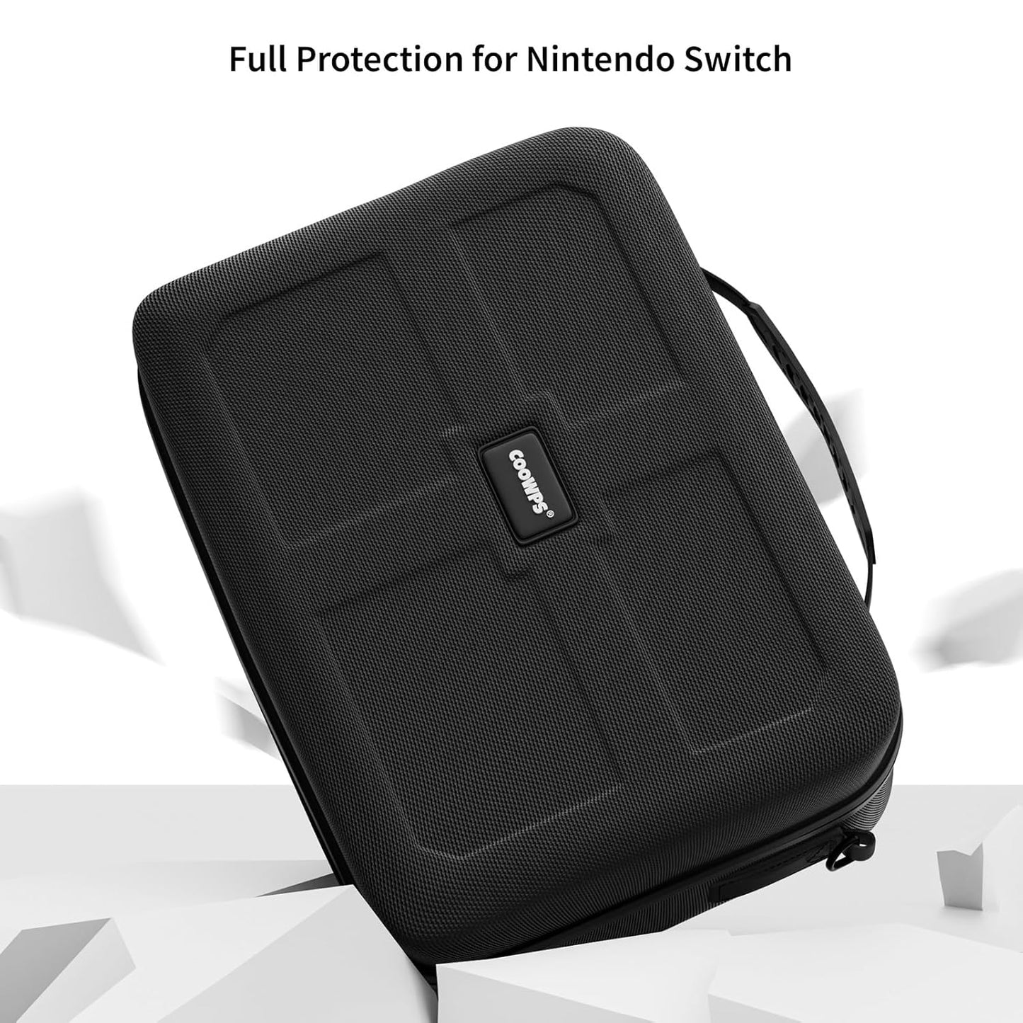 Switch Case for Nintendo Switch and Switch OLED Model, Portable Full Protection Carrying Travel Bag with 18 Game Cards Storage for Switch Console Pro Controller Accessories Black