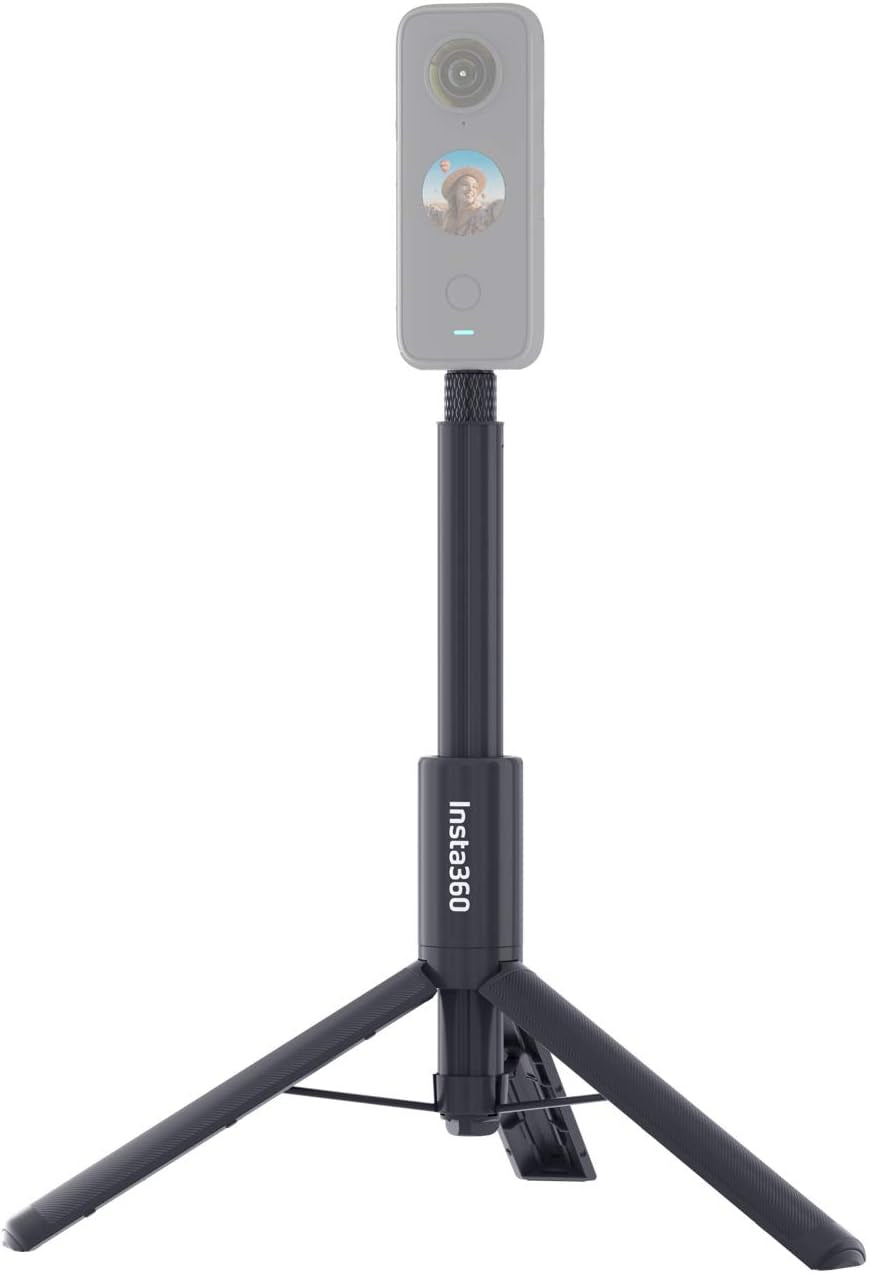 2-In-1 Invisible Selfie Stick + Tripod, Compatible with GO 3/X3/ONE Rs(1-Inch 360 Excluded)/One X2/ONE X/GO 2/ONE R/ONE