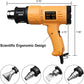 Heat Gun 1800W 122℉-1202℉（50℃- 650℃）Fast Heating Heavy Duty Hot Air Gun Kit Variable Temperature Control Overheat Protection with 4 Nozzles for Crafts, Shrinking PVC, Stripping Paint(5.2Ft)