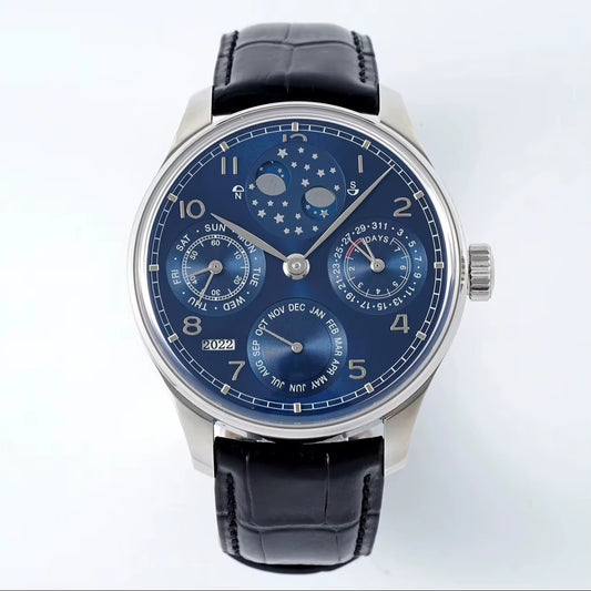 Luxury 44Mm Stainless Steel Mechanical Watch APS Factory IW503401 52610 Movement Moon Phase Perpetual Calendar Watch