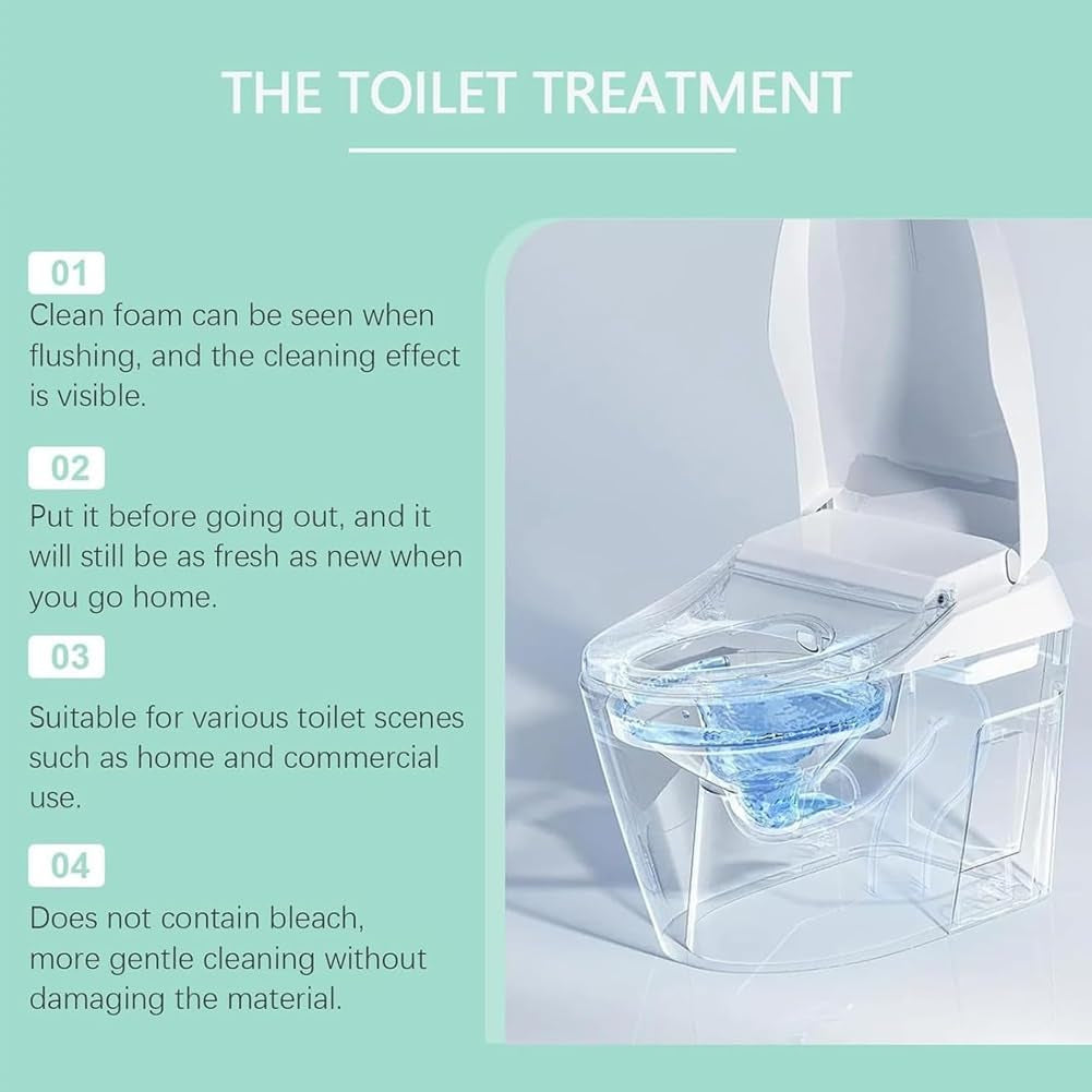 Krazy Clean Toilet Cleaner, Krazy Klean Pro Toilet Cleaner 10 Year Toilets Cleane, Automatic Long-Lasting Cleane Fresh Scent, Crazy Toilets Water Treatment Gel Kit, No Scrubbing Required(3Pcs)