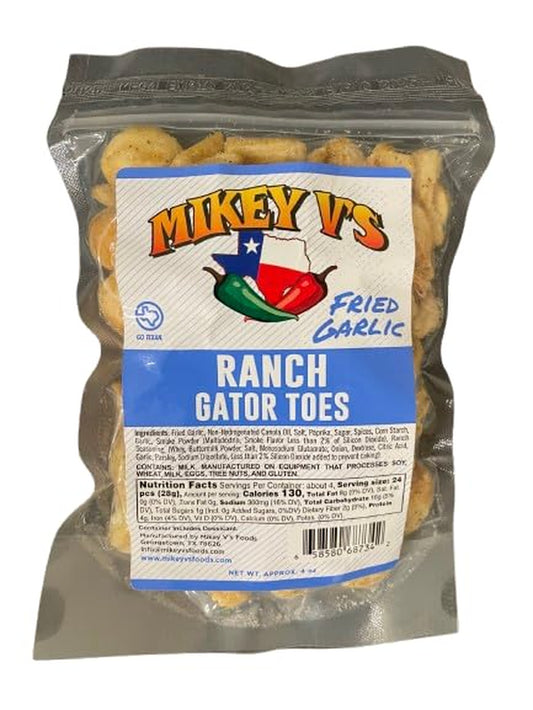 Ranch "Gator Toes", Deep Fried Garlic Snacks, 4Oz.
