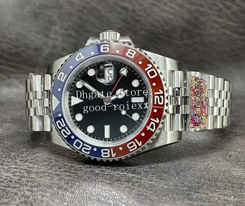 Watches for Men Men'S Automatic Cal.3186 Clean Maker Watch 904L Steel 116710 Jubilee Bracelet 126710 Eta Luminous 116719 Red Blue Ceramic Bezel 3285 Wristwatches