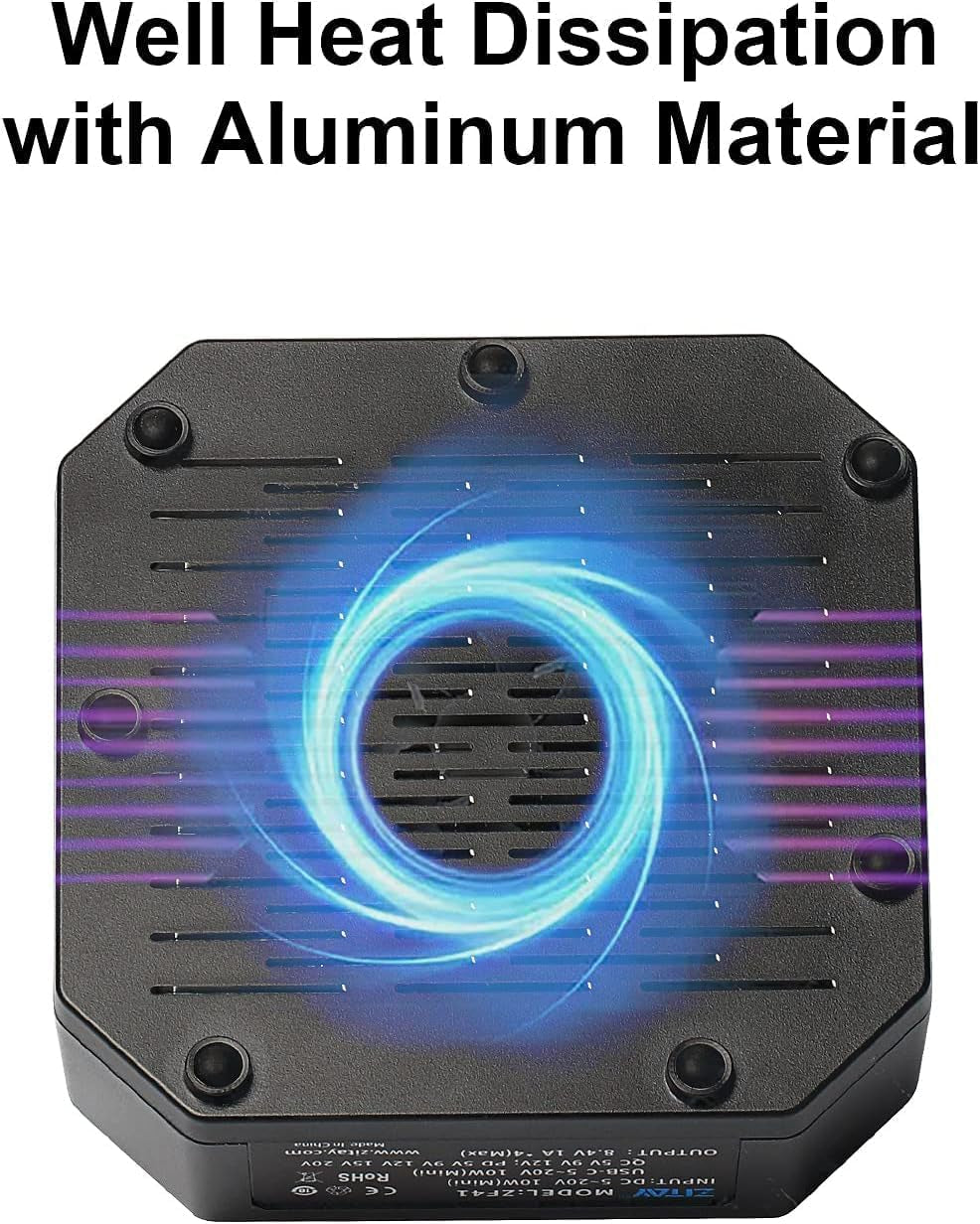 4-Channel Type C Fast Charging Station with PD 65W Quick Charger Adapter for Sony NP-FZ100 Batteries,Compatible with Sony A9 A7III A7RIII Cameras,With LCD Display (Kit)