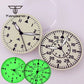 29Mm Creamy Sterile Pilot Watch Dial Face Hands Set Full Green Luminous Fit NH35 NH36 ETA2824 PT5000 Miyota82 Series Movement