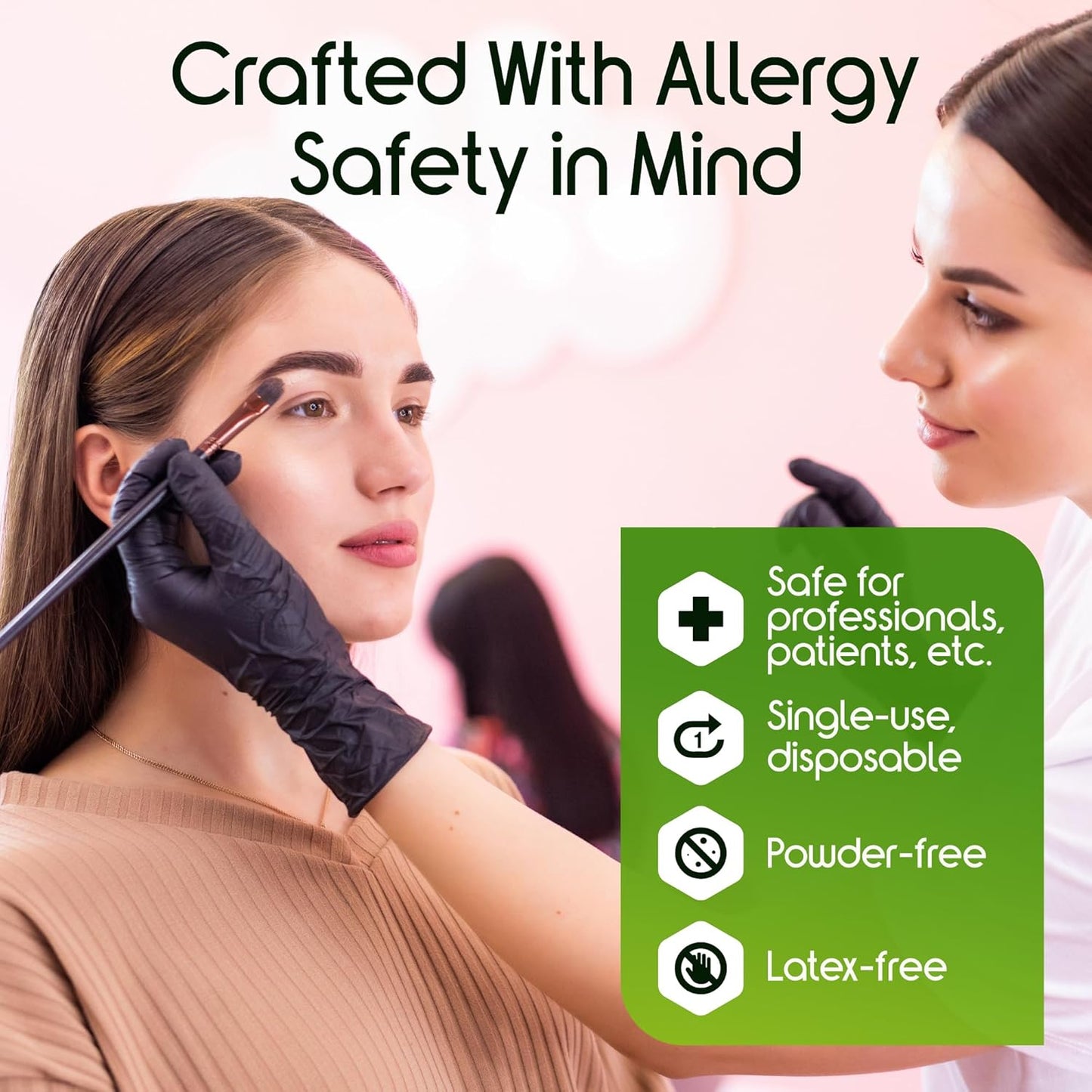 Black Nitrile Gloves HEAVY DUTY 6 Mil Nitrile Chemical Resistant Medical Cooking Cleaning Disposable Black Gloves