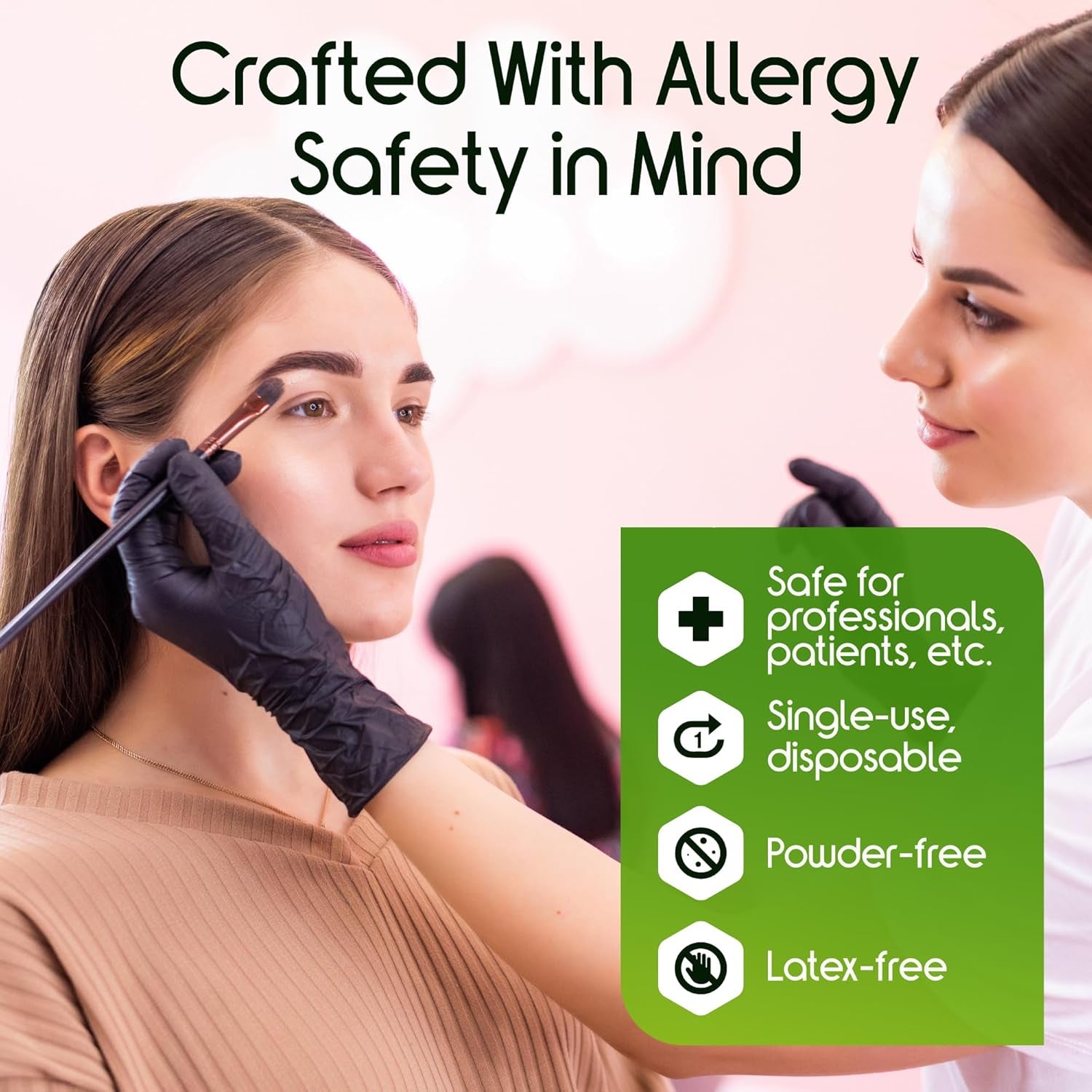 Black Nitrile Gloves HEAVY DUTY 6 Mil Nitrile Chemical Resistant Medical Cooking Cleaning Disposable Black Gloves