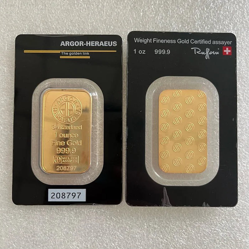 (Link 1) 1Oz/2.5G/5G/10G/20G/50G/100G Copper Bar 24K Gold Plated Bullion Ingot (Sealed Packaging) Non-Magnetic Unique Serial No.