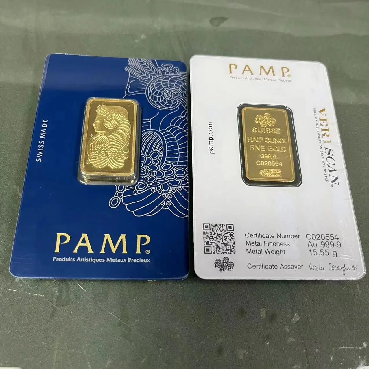 (Link 1) 1Oz/2.5G/5G/10G/20G/50G/100G Copper Bar 24K Gold Plated Bullion Ingot (Sealed Packaging) Non-Magnetic Unique Serial No.