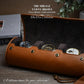 Watch Travel Case for Men – Leather Watch Roll Case Organizer – 3 Watches - Brown Full Grain Cow Leather