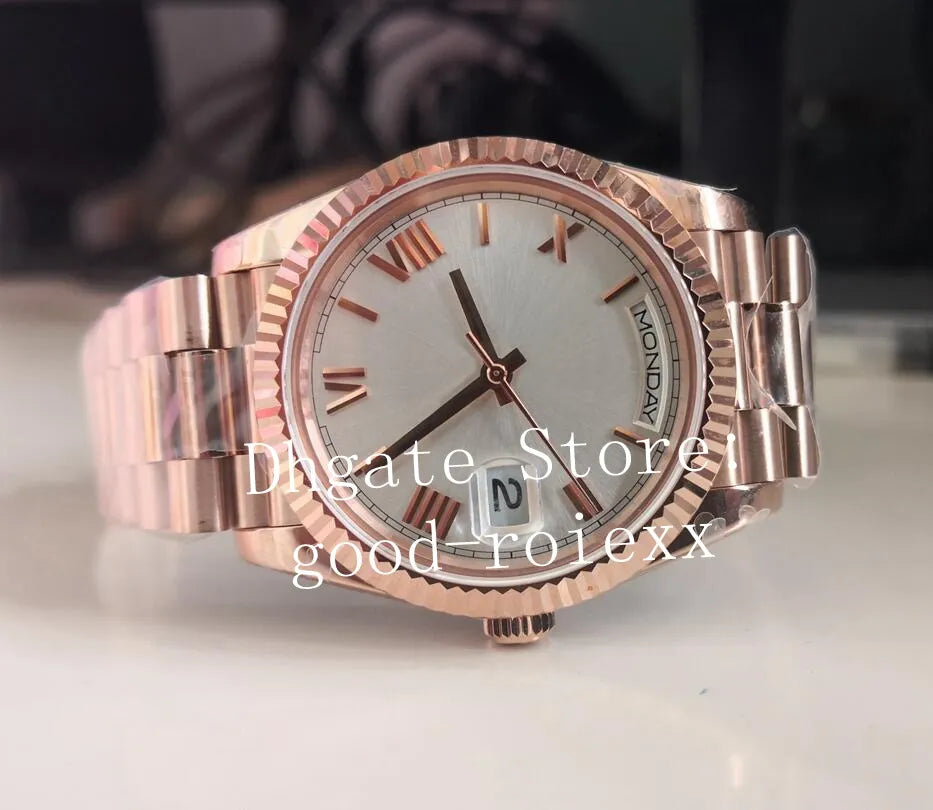 7 Colour Mens Watches Men Watch Bpf Green Brown Champagne White Automatic 2813 Movement BP Everose Time Day Date Rose Gold Crystal Chocolate Factory Wristwatches