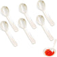 Caviar Spoons Mother of Pearl MOP Caviar Spoons with Hand Craft W round Handle for Caviar, Egg, Ice Cream, Salt, Coffee Serving, Restaurant Serving Set (6 Pieces, 3.55 Inch)