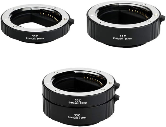 E Mount Auto Focus Macro Extension Tube Set for Sony ZV-E10 II A6000 A6100 A6300 A6400 A6500 A6600 A6700 ZV-E1 A1 A7CR A7C II A7IV A7III A7II A7RV IV A7R III II A7S III II A7S A9 II III & More