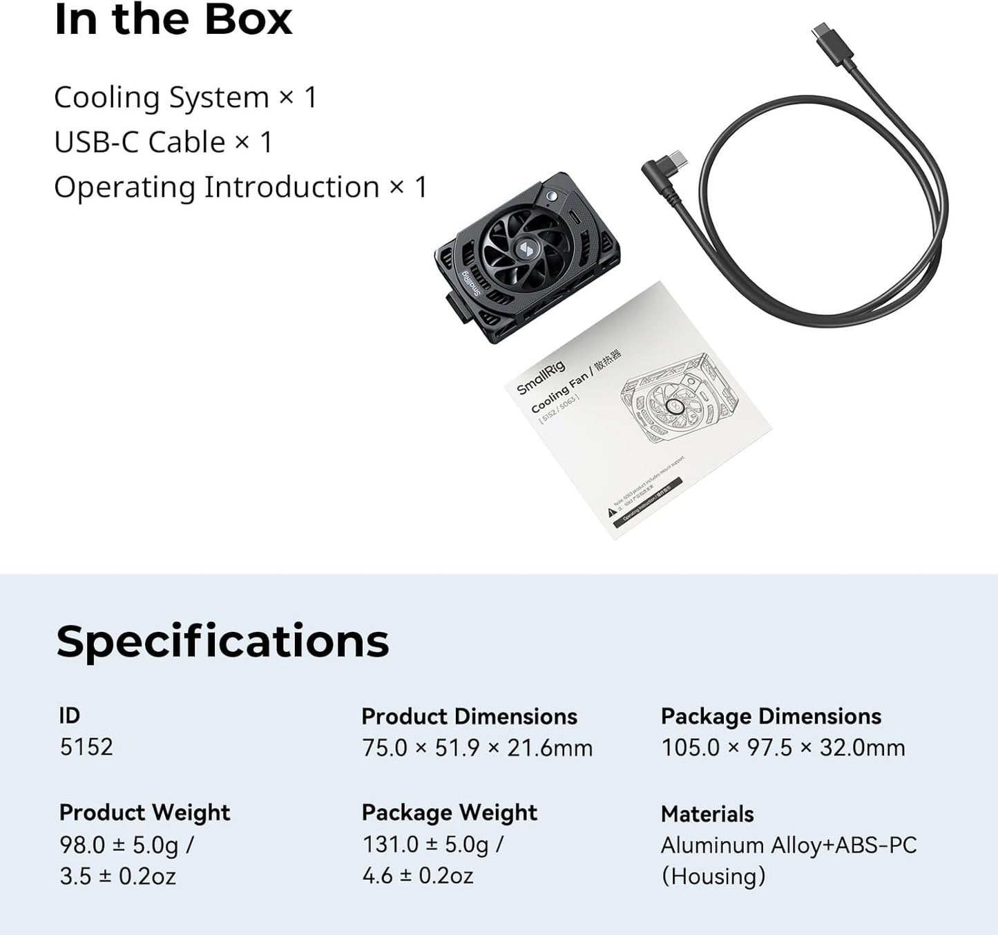 TEC Camera Cooling Fan for Sony Mirrorless Camera, External Camera Cooling System with TEC Cooling Module for ZV-E1/ZV-E10 II/ZV-E10/ZV-1/ZV-1F/A7 IV/A7S III/A7C/A7C II/A7CR/A6700/FX3/FX30