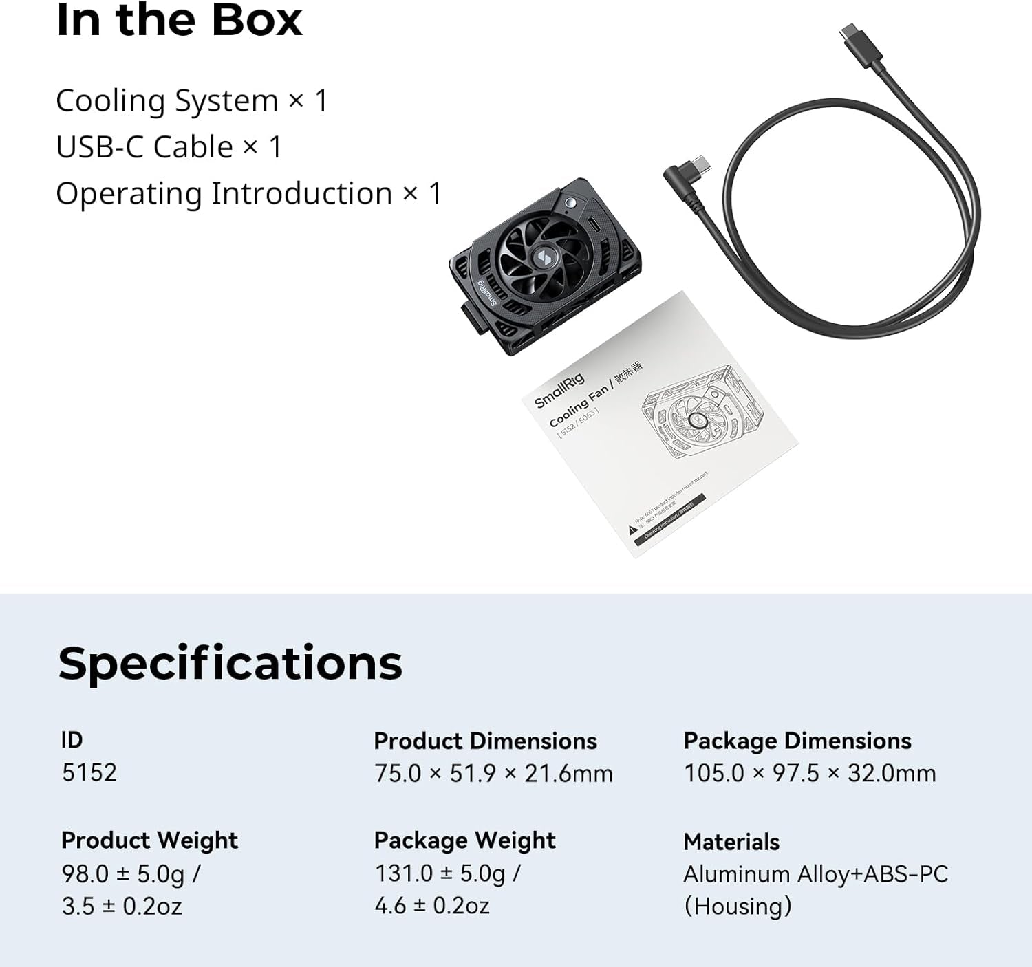 TEC Camera Cooling Fan for Sony Mirrorless Camera, External Camera Cooling System with TEC Cooling Module for ZV-E1/ZV-E10 II/ZV-E10/ZV-1/ZV-1F/A7 IV/A7S III/A7C/A7C II/A7CR/A6700/FX3/FX30