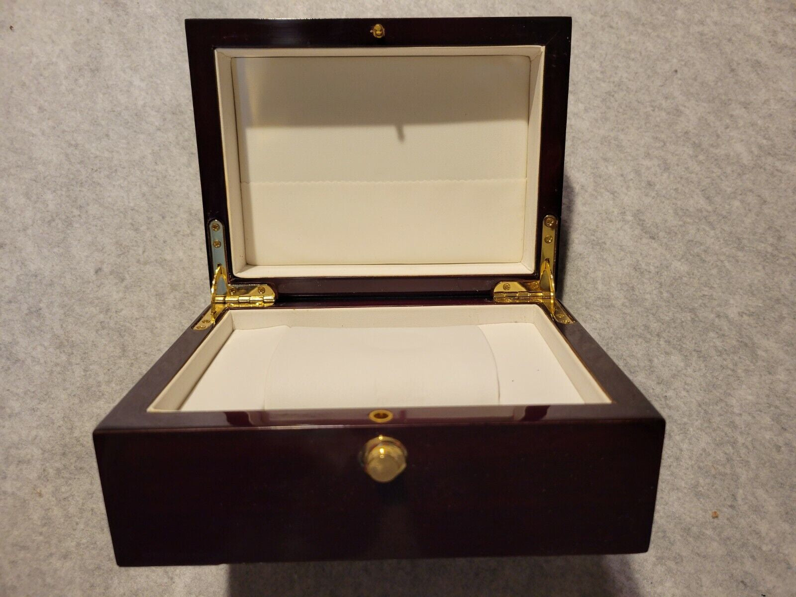 ℬ Breitling Watch Solid Piano Wood Collector Presentation Box Storage Display