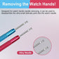 2Pcs Watch Hands Removers, Lever Type Puller Watch Tool Watch Hand Removal Tool for Watch Hands Removers Replace(Red + Blue)