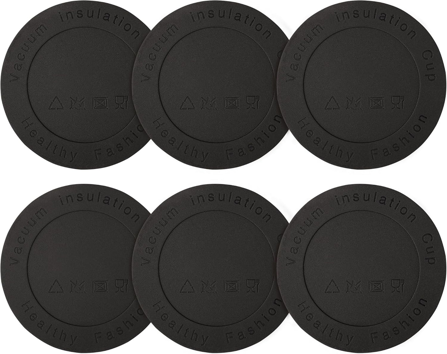 Silicone Bottom Protectors for Hydro Flask 60 Oz, Yeti 36 Oz, CIVAGO 32/40 Oz, IRON FLASK 32/40 Oz, Non-Slip Rubber Bottom Protectors (6 Pack 2.95" 75Mm)
