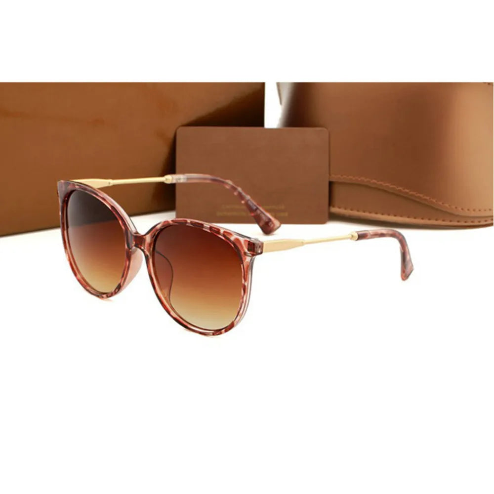 Mens Womens Designer Sunglasses Sun Glasses round Fashion Gold Frame Glass Lens Eyewear for Man Woman with Original Cases Boxs Mixed Color